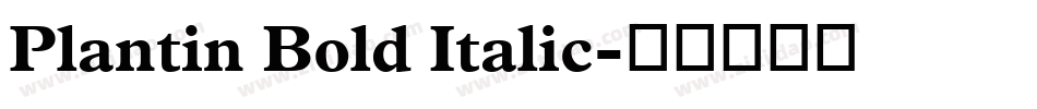 Plantin Bold Italic字体转换